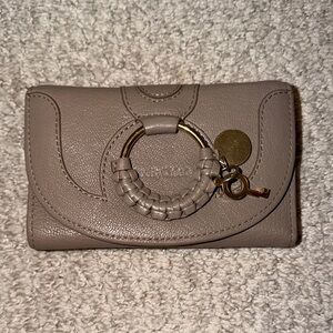 See By Chloe Taupe Leather Wallet